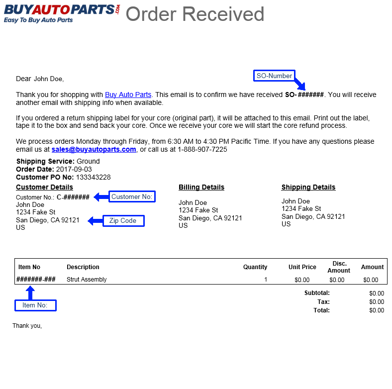 Discount Car Parts Online Easy Returns from Buy Auto Parts